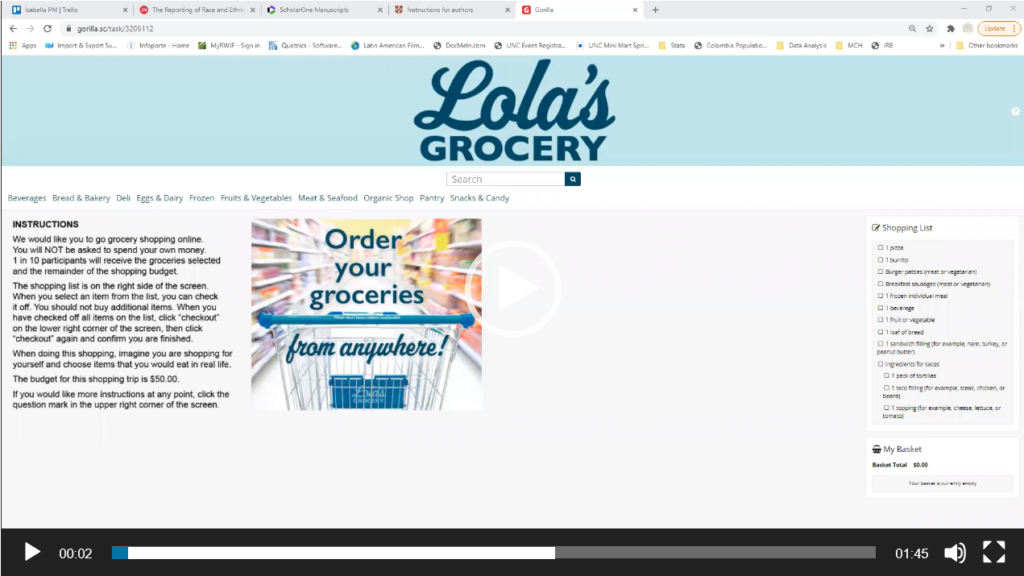 Lola's Grocery homepage